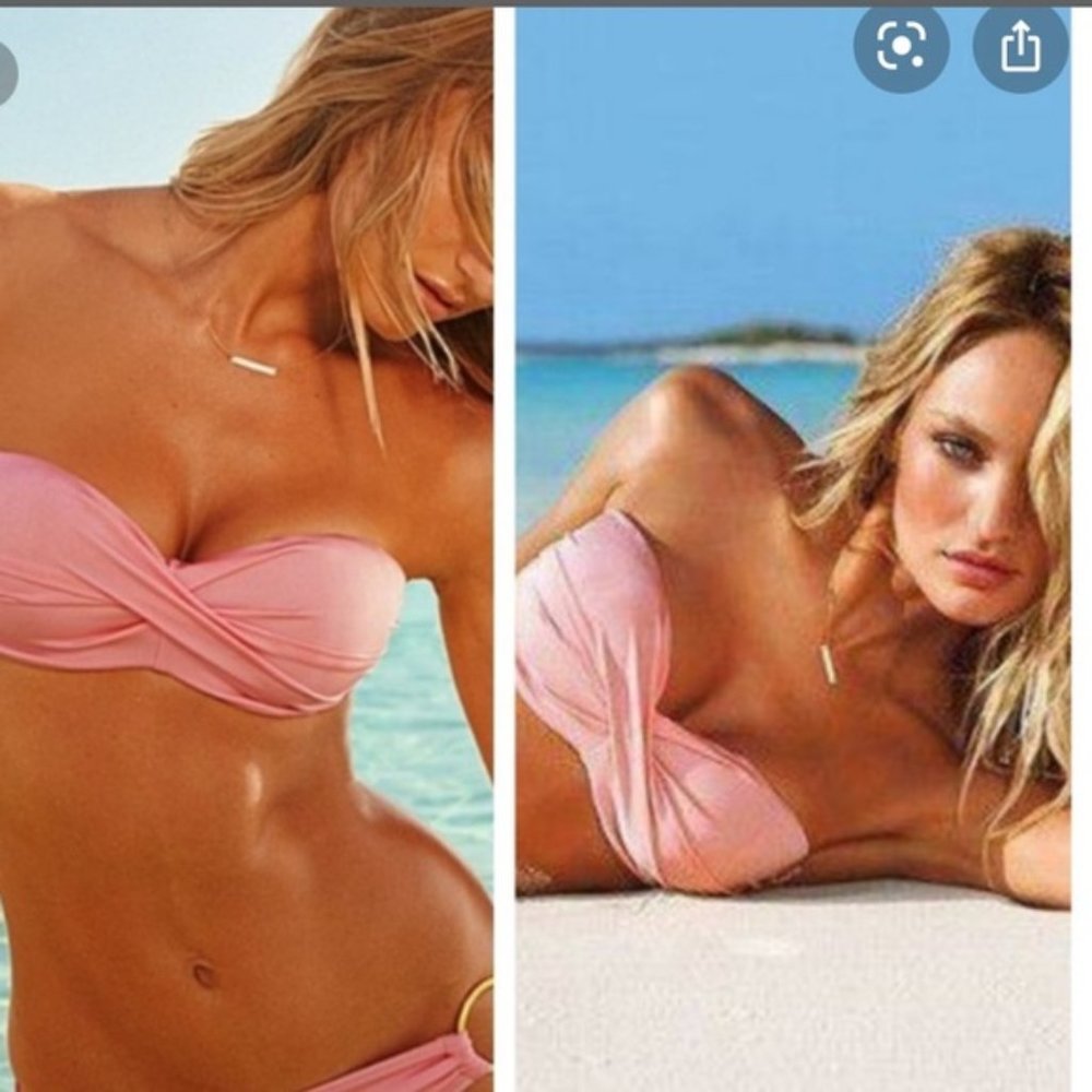 Victoria's Secret Shiny Twisted Bandeau Bikini Set